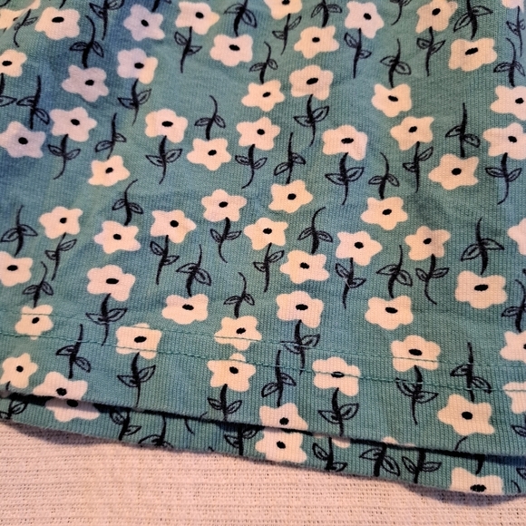 Hanna Andersson girls size 85 or 2T teal dress with white flowers - Picture 2 of 6